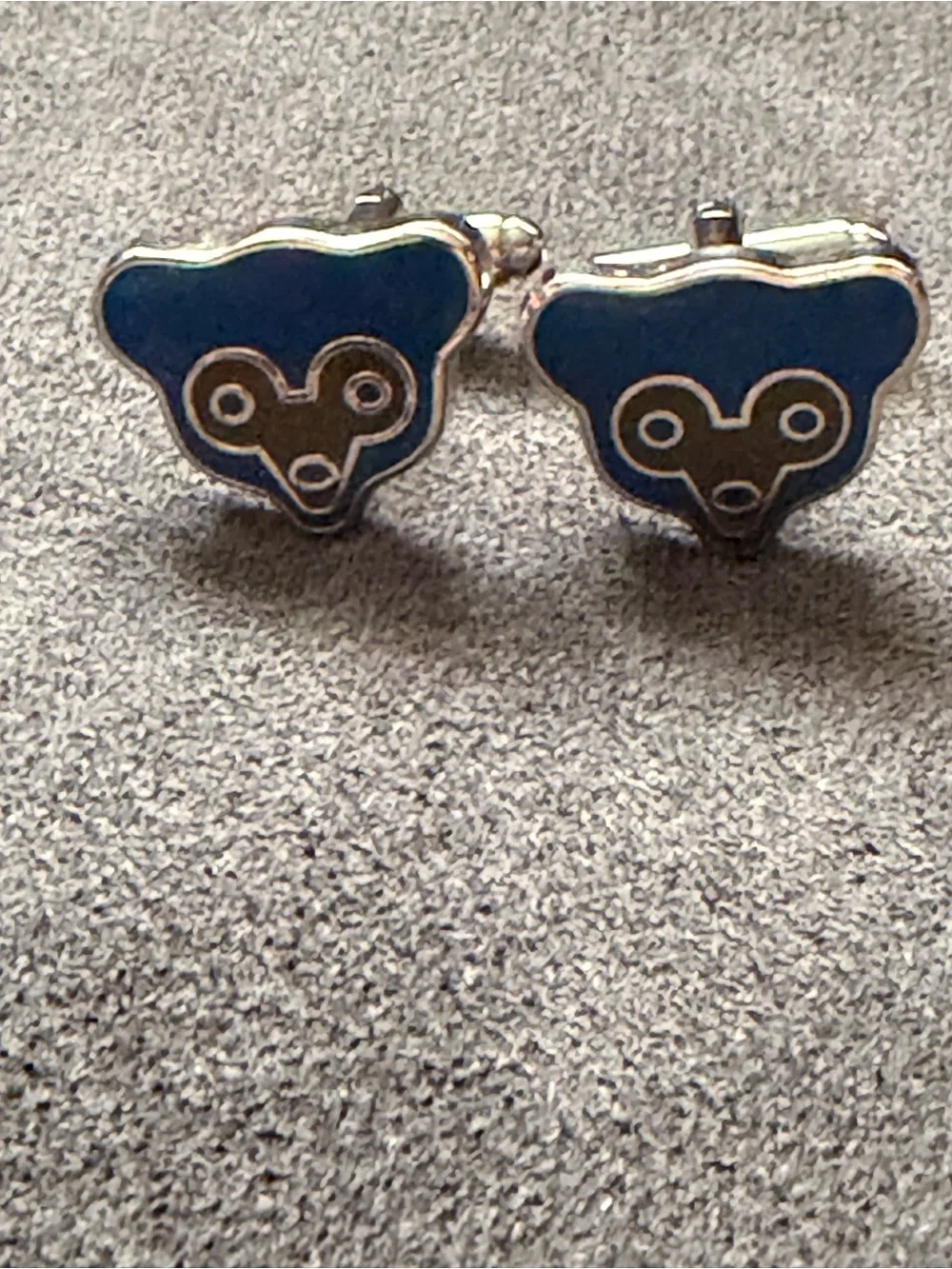 Chicago Cubs Cubby Bear Stainless Steel Cufflinks